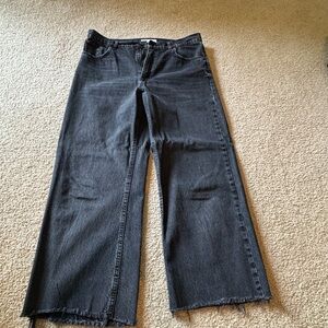 Zara The 90’s Full Length Women's Black Wide-Leg Jeans